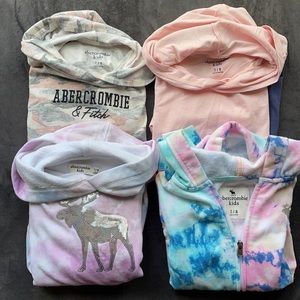 NWOT Abercrombie Kids Girls 4 Hoodies Sz 7/8